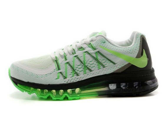 Mens Nike Air Max 2015 White Green Black Outlet